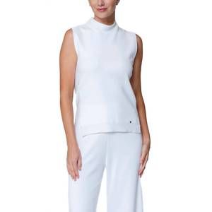 NEW BIANA marie mock neck top in white